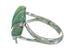 Turquoise Inlay Sterling Silver Southwestern Seashell Ring Size 8-3/4 AX86427